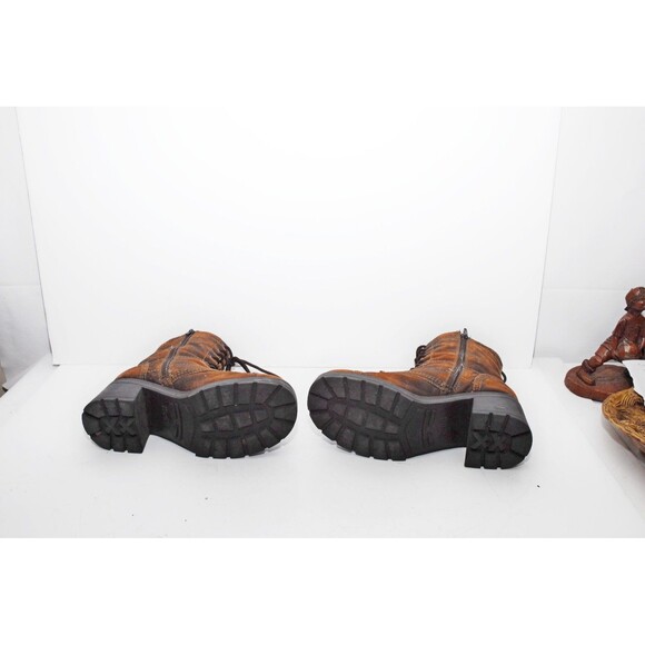 Vintage '90s Mudd Zipcode Platform Brown Boots Womens 8 1/2M very cool! - Picture 5 of 6